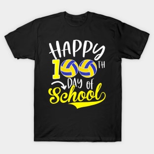 100Th Day Of School Teacher 100 Days Smarter Volleyball Kids T-Shirt